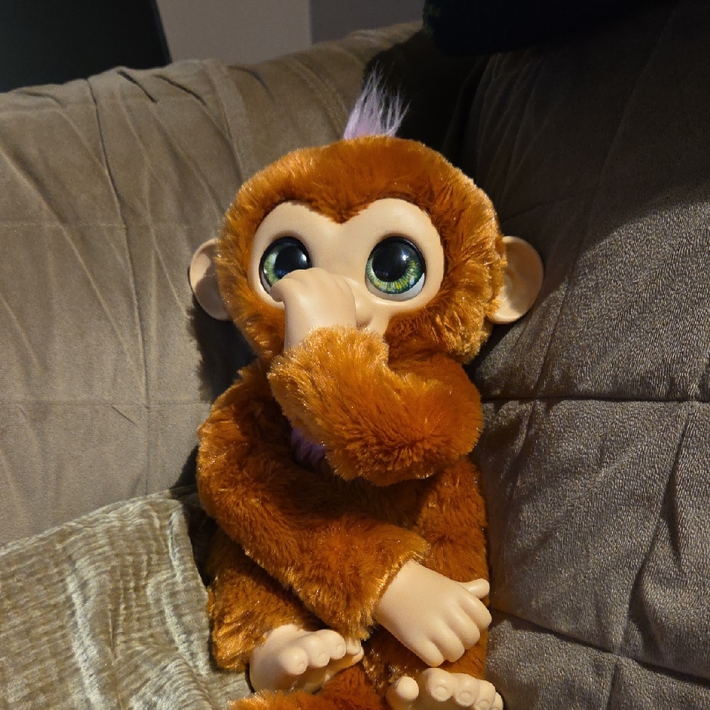 Fur Real Pets Interactive Brown Plush Monkey Toy